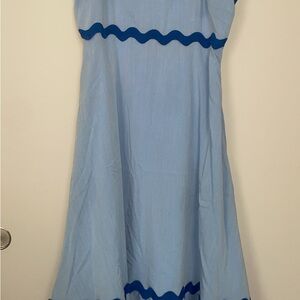Light Blue Dress with Dark Blue Accents